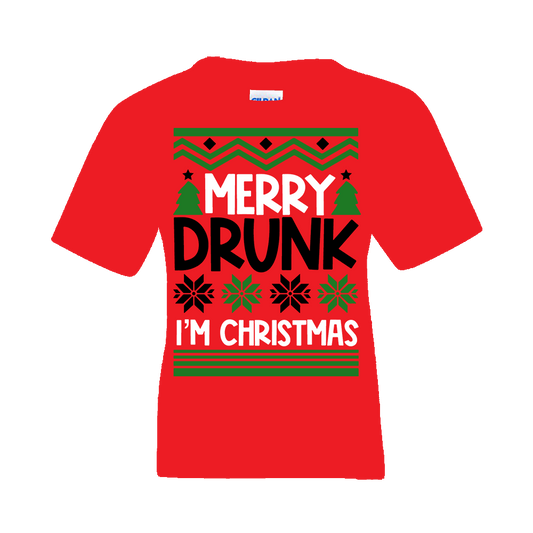 Christmas T-Shirt: Ugly "Merry Drunk, I'm Christmas" - FREE SHIPPING
