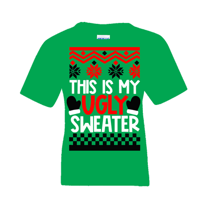 Christmas T-Shirt: Ugly "This is My Ugly Christmas Sweater" - FREE SHIPPING