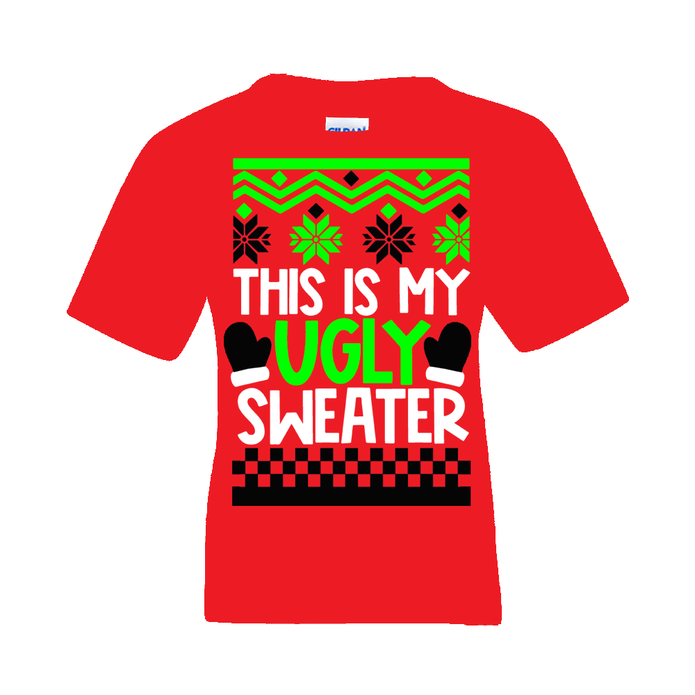 Short Sleeve T-Shirt: "This is My Ugly Christmas Shirt" - FREE SHIPPING
