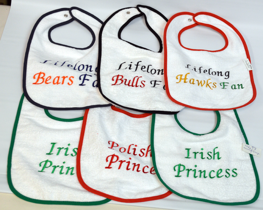 Embroidered Infant Bib: "Ethnic Pride" - FREE SHIPPING