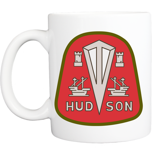 Coffee Mug: Vintage Hudson Logo, - 11 or 15 Oz with Box - White - FREE SHIPPING