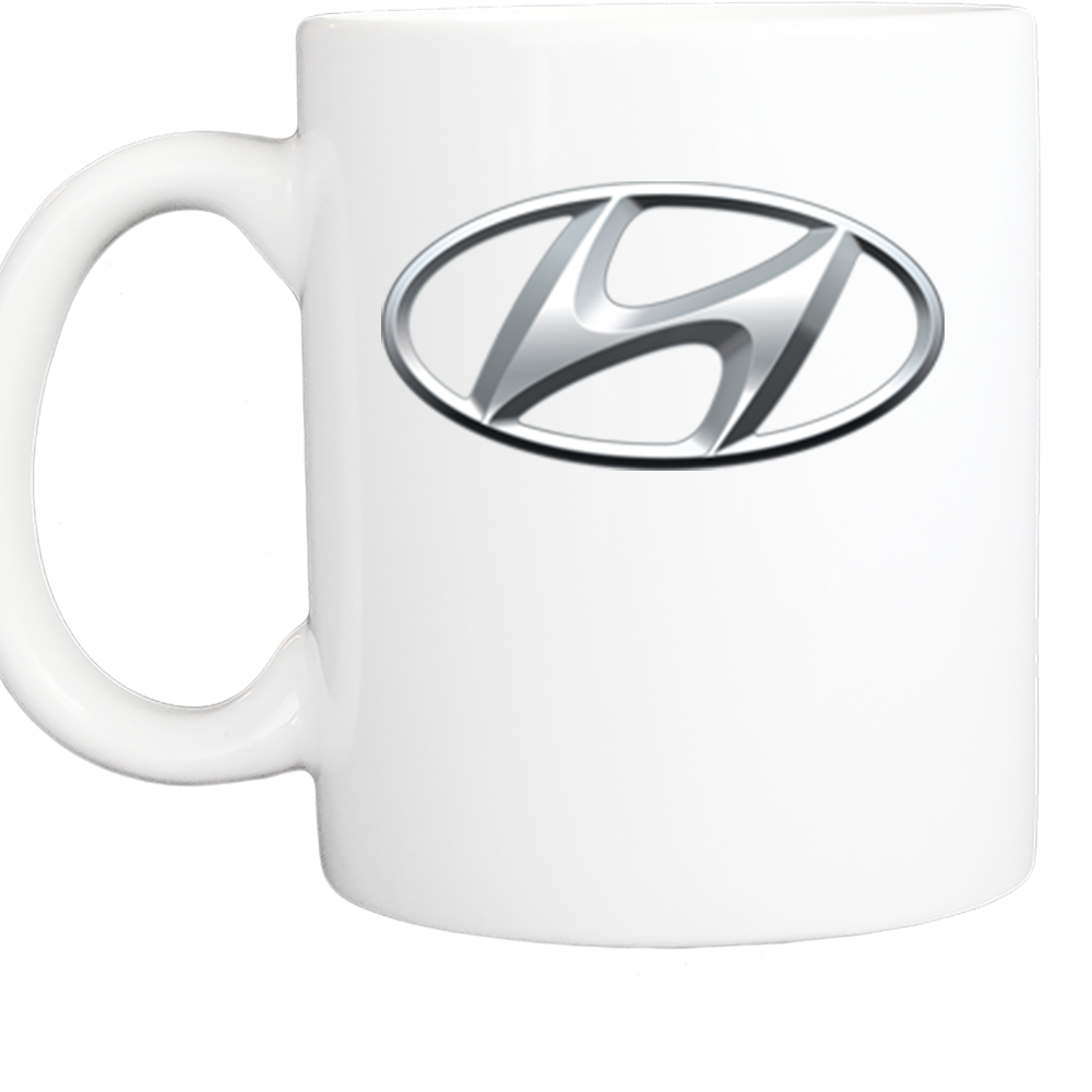 Coffee Mug: Hyundai Logo, - 11 or 15 Oz with Box - White - FREE SHIPPING