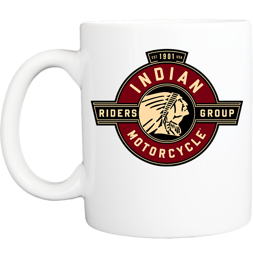 Coffee Mug: Indian Motorcycle Badge Logo