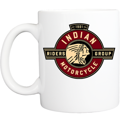 Coffee Mug: Indian Motorcycle Badge Logo