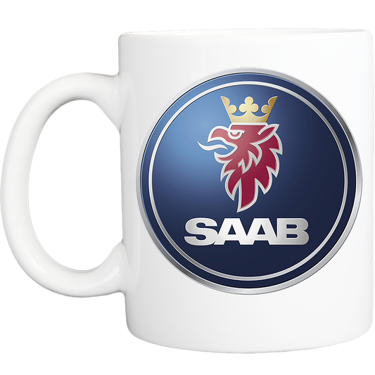 Coffee Mug: Saab Logo - FREE SHIPPING