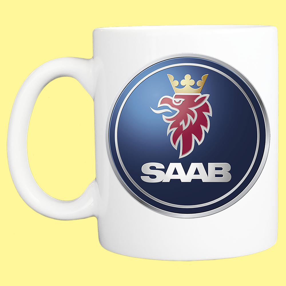 Coffee Mug: Saab Logo - 11 or 15 Oz - FREE SHIPPING
