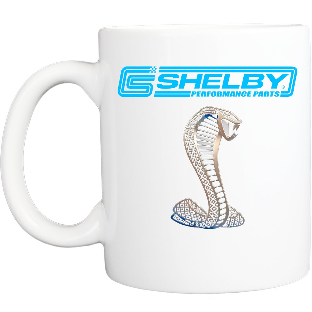 Coffee Mug: Shelby Cobra Logo - White - FREE SHIPPING