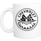 Coffee Mug: Vintage Corvette Logo - White - FREE SHIPPING