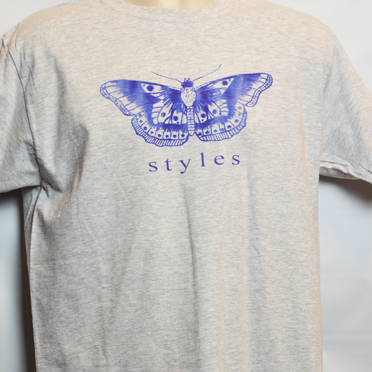 Short Sleeve T-Shirt: Harry Styles Butterfly - Mens - M - Gray - FREE SHIPPING