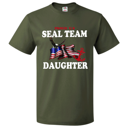 Short Sleeve T-Shirt: "Proud U.S. Seal Team Daughter" (SDAU) - FREE SHIPPING