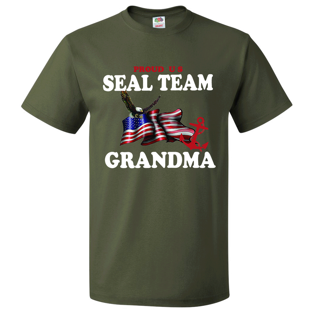 Short Sleeve T-Shirt: "Proud U.S. Seal Team Grandma" (SGMA) - FREE SHIPPING