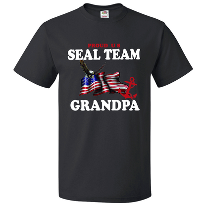 Short Sleeve T-Shirt: "Proud U.S. Seal Team Grandpa" (SGPA) - FREE SHIPPING