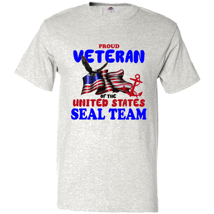Short Sleeve T-Shirt: "Proud U.S. Seal Team Veteran" (SVET) - FREE SHIPPING