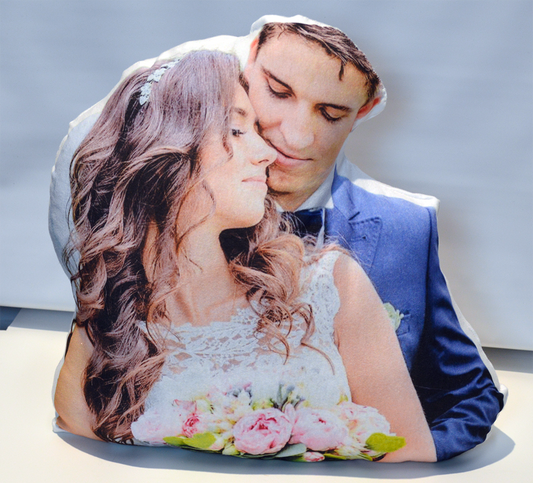 Custom Contoured Pillow: Your Wedding Picture